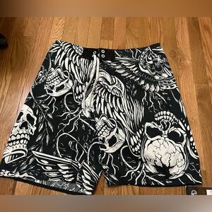 Joe Boxer Skeleton Skull Swim Trunks